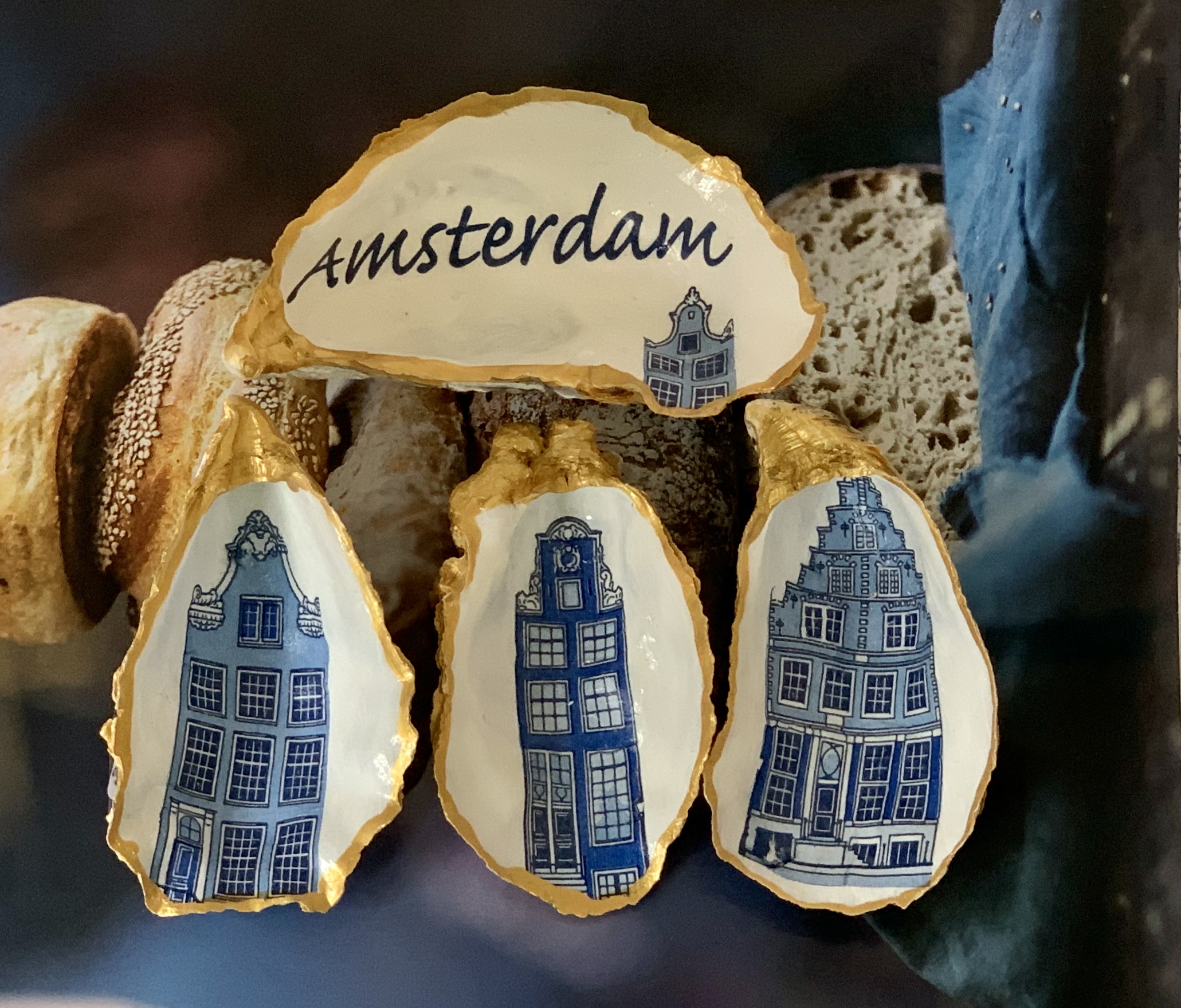 #amsterdam #delftblue #oystershell #tafeldecoratie